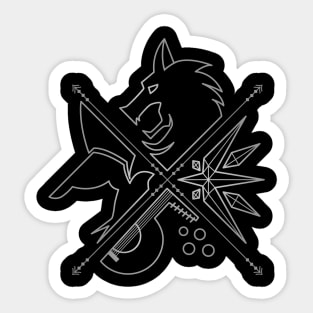 minimalist witcher Sticker